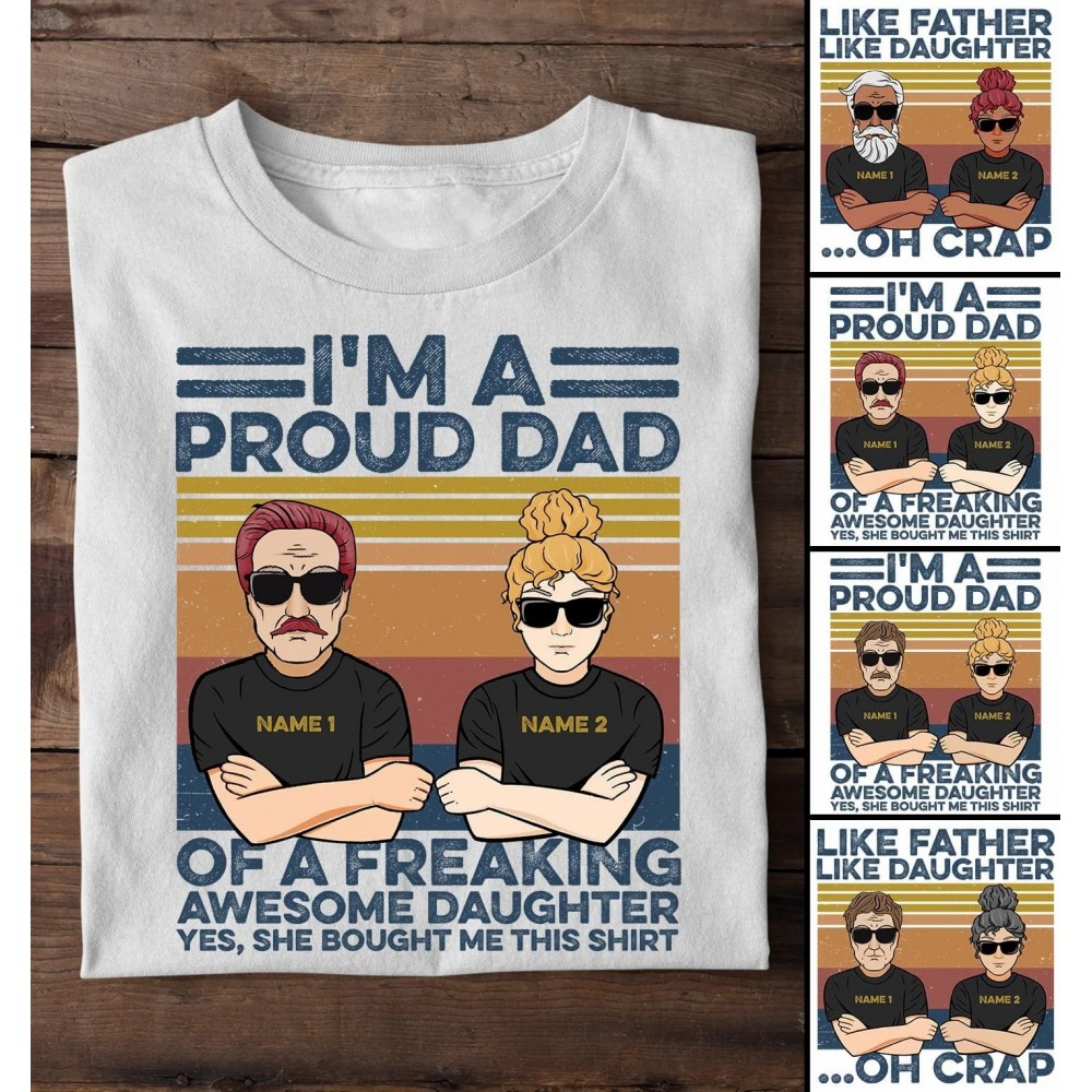 Like Father Like Daughter – Personalized Shirt – Australian Version