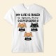 Ruled By A Spoiled Furry Overlord – Personalized Shirt – Glaring Cat