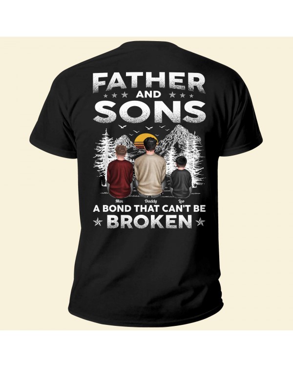 Father Children A Bond That Can’t Be Broken – Personalized Back Printed Shirt