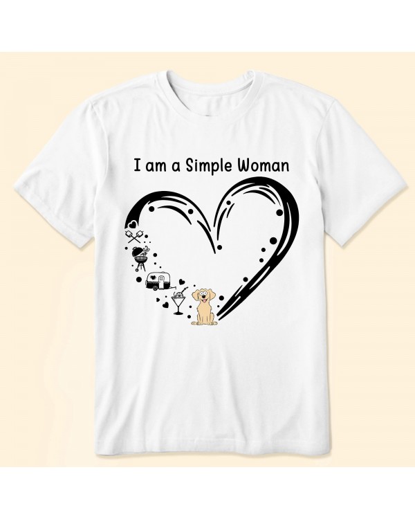 I Am A Simple Woman Camping Dog – Personalized Shirt