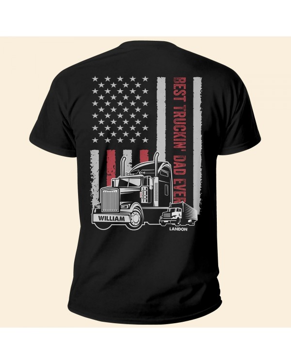 Best Truckin’ Dad Ever – Personalized Shirt