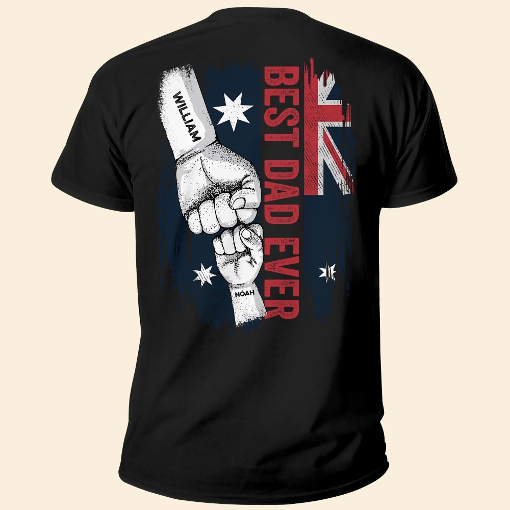 Best Dad Ever – Personalized Shirt – Australia Day Birthday Gift For Dad Husband Son