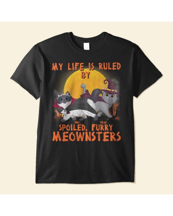 Mother Father Of Meownsters – Personalized Shirt – Walking Cat