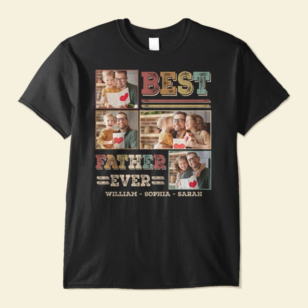 Best Fathergranpa Ever – Personalized Photo Shirt