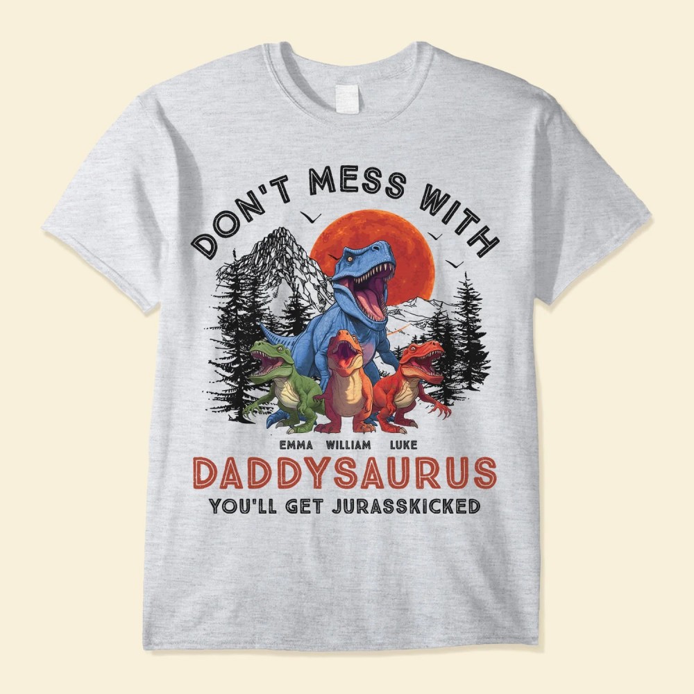 Daddysaurus Daddy Dinosaur T-rex – Personalized Shirt