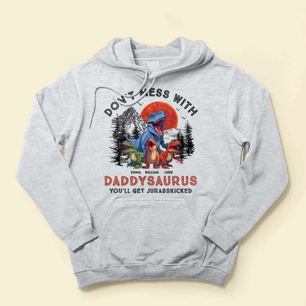 Daddysaurus Daddy Dinosaur T-rex – Personalized Shirt