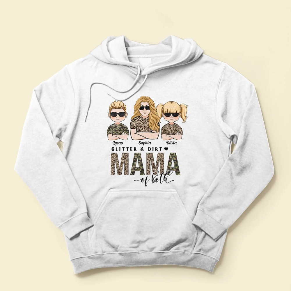 Glitter And Dirt Mama Of Both – Personalized Shirt