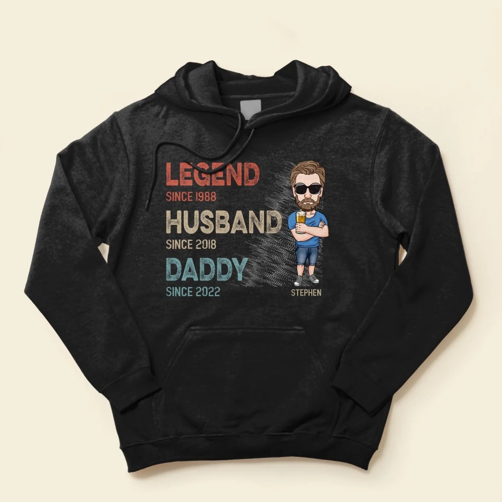 Legend Husband Daddy – Personalized Shirt – Father’s Day Birthday Funny Gift For Dad Father Husband Grandpa – Gift From Wife Son Daughter Grandson Granddaughter