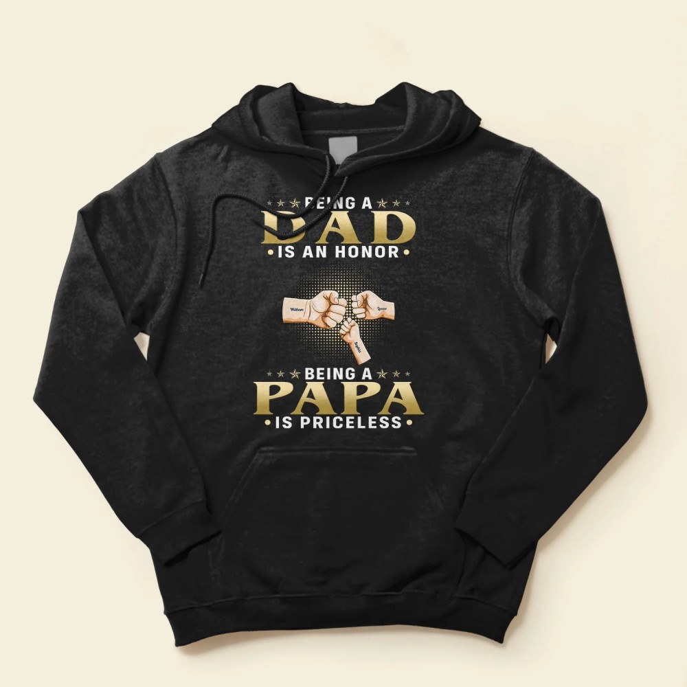 Being A Papa Is Priceless – Personalized Shirt – Gift For Father Dad Papa Grandpa