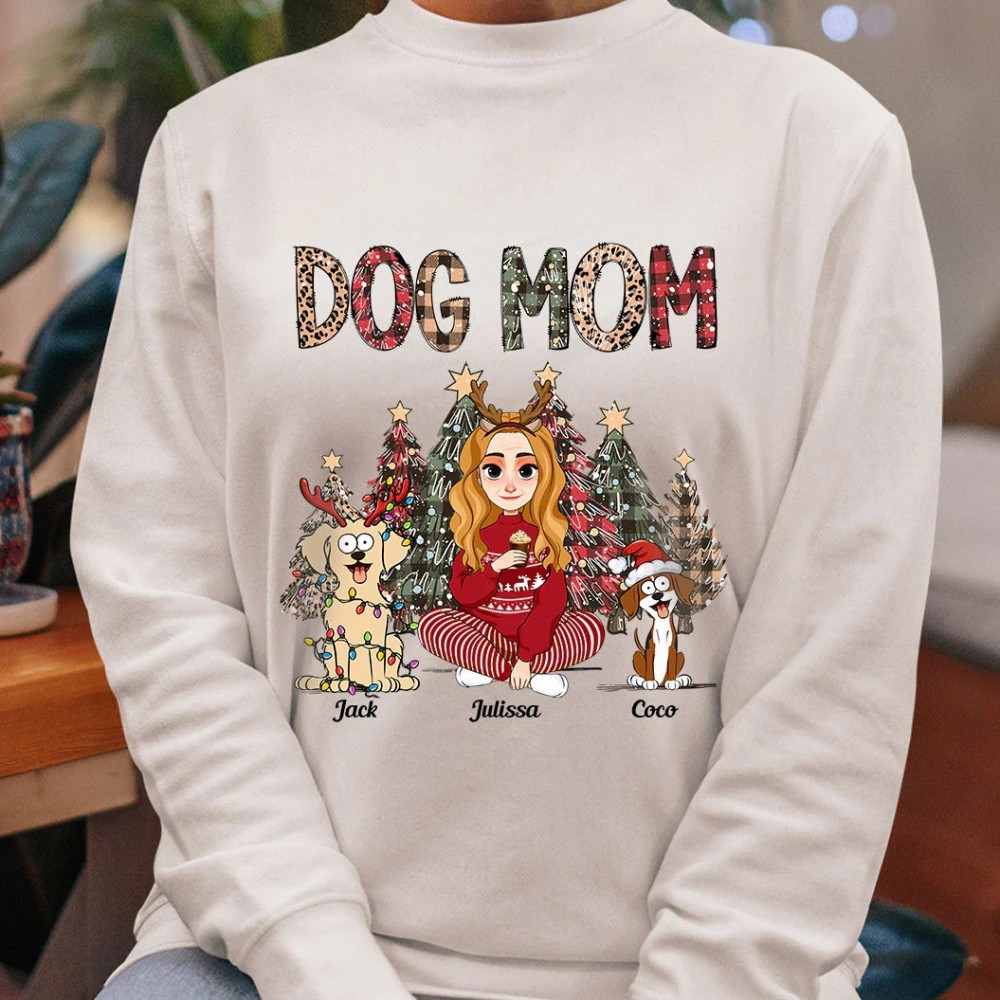 Dog Mom Christmas Gift For Dog Lovers – Personalized Shirt