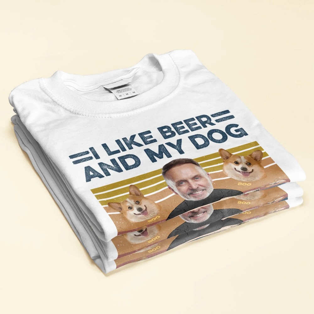 I Like Beer And My Dog – Personalized Photo Shirt