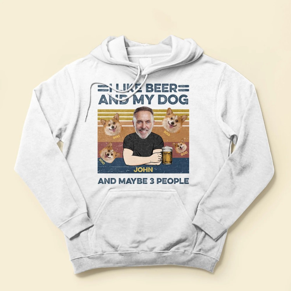 I Like Beer And My Dog – Personalized Photo Shirt