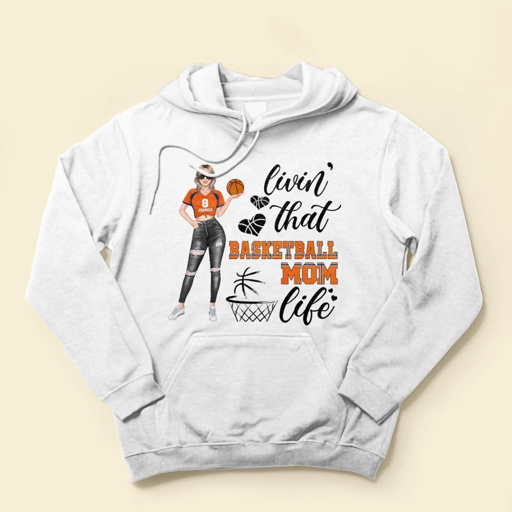 Basketball Mom Life- Personalized Shirt – Birthday Mother’s Day Gift For Mom Wife Basketball Mom