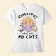 Namast’ay Home With My Cat – Personalized Shirt – Gift For Yoga Lover – Yoga Girl Illustration