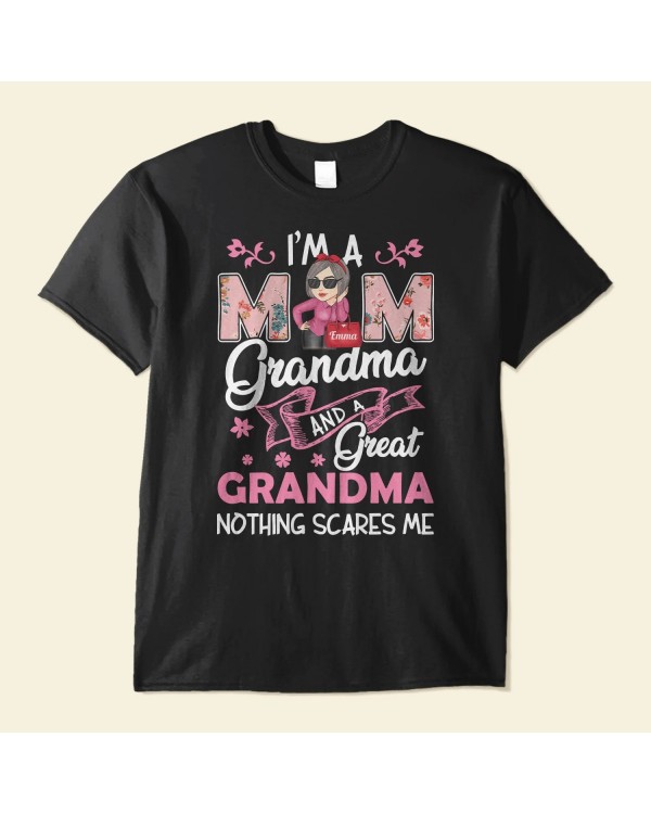 I’m A Mom Grandma Great Grandma – Personalized Shirt – Birthday Mother’s Day Gift For Mom Grandma Great Grandma – Gift From Husband Sons Daughers