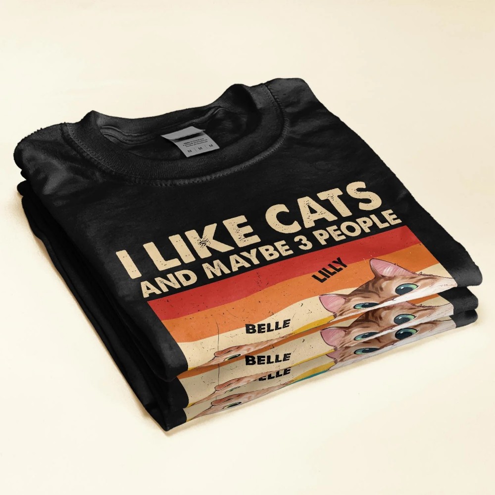 I Like Cats And Dogs And Maybe 3 People – Personalized Shirt