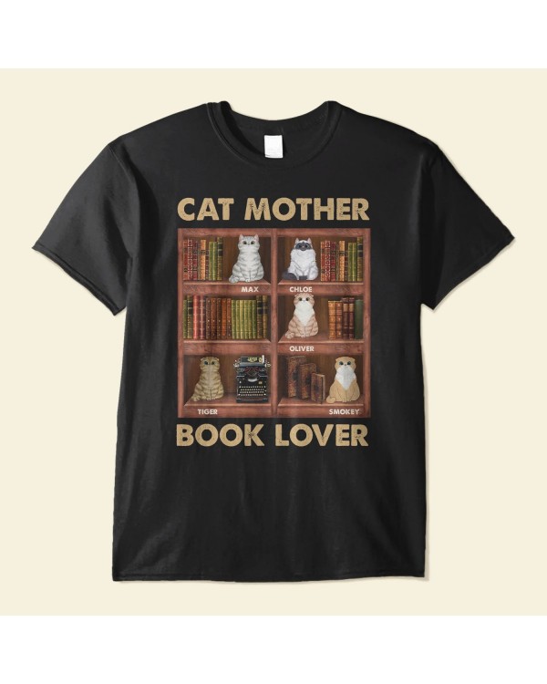 Cat Parents Book Lovers – Personalized Shirt – Birthday Gift For Cat Mom Cat Dad