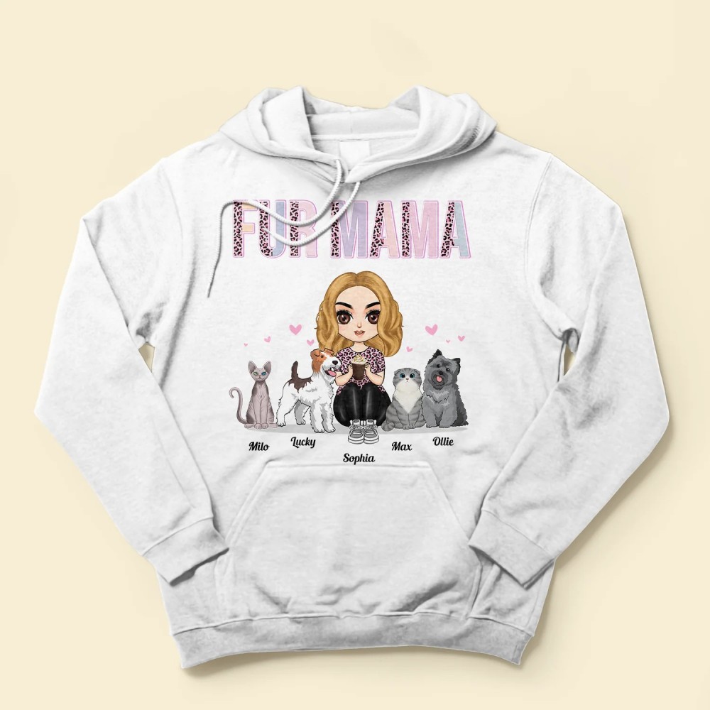 Fur Mama – Personalized Shirt – Birthday Gift For Dog Cat Lovers