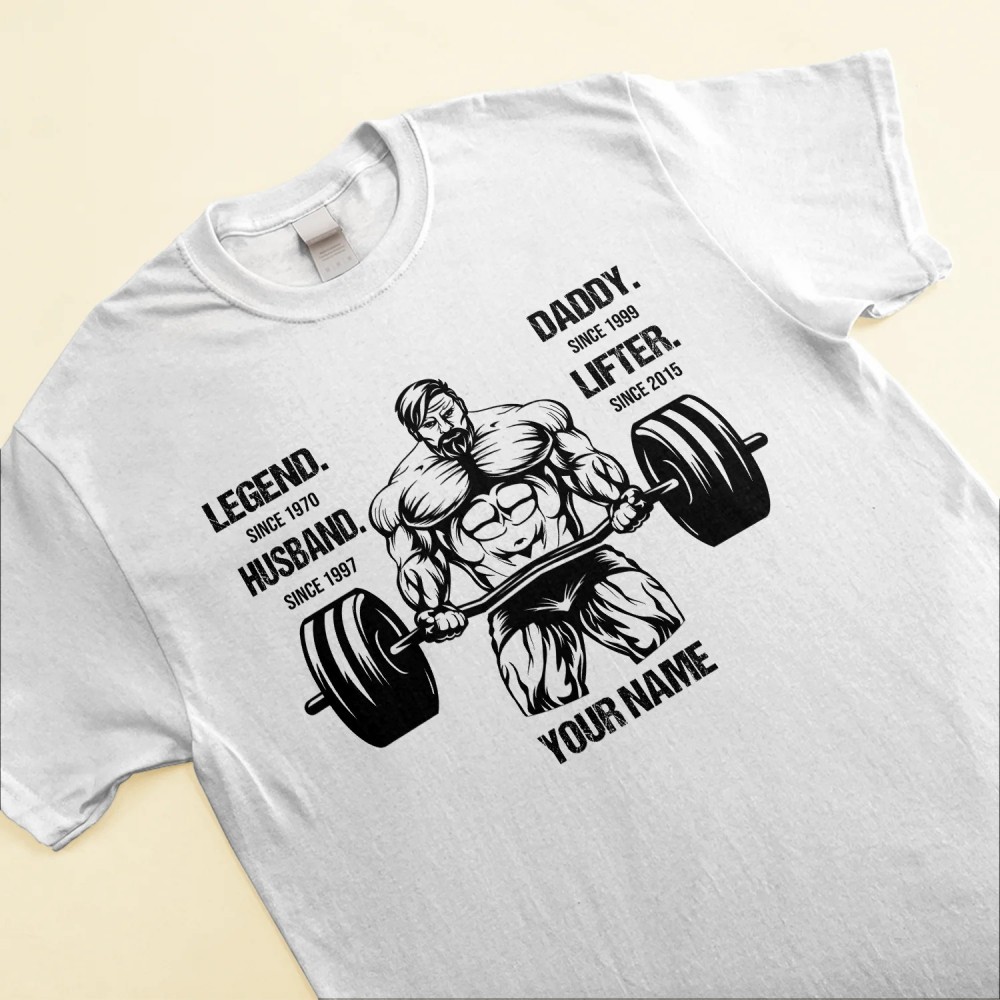 Husband Daddy Lifter – Personalized Shirt – Birthday Gift For Gymer – Old Man Lifting