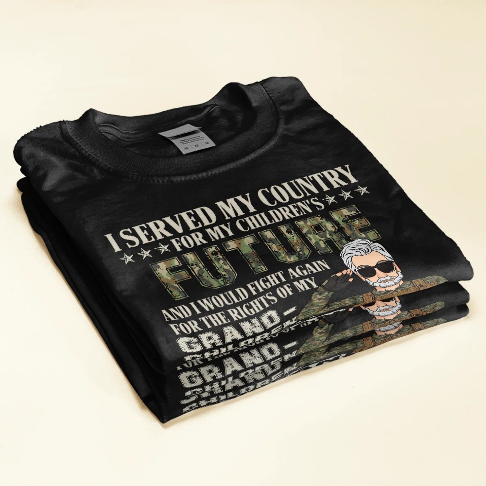 I Am Veteran Grandpa – Personalized Shirt – Father’s Day Birthday Gift For Veteran Granpa Grandfatherdad Father