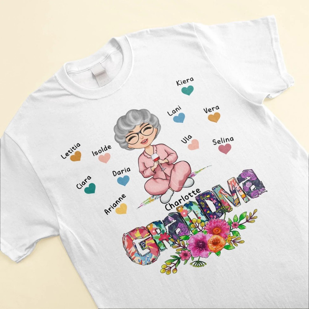 Grandma – Personalized Shirt – Birthday Mother’s Daygift For Mom Grandma Nana Gigi